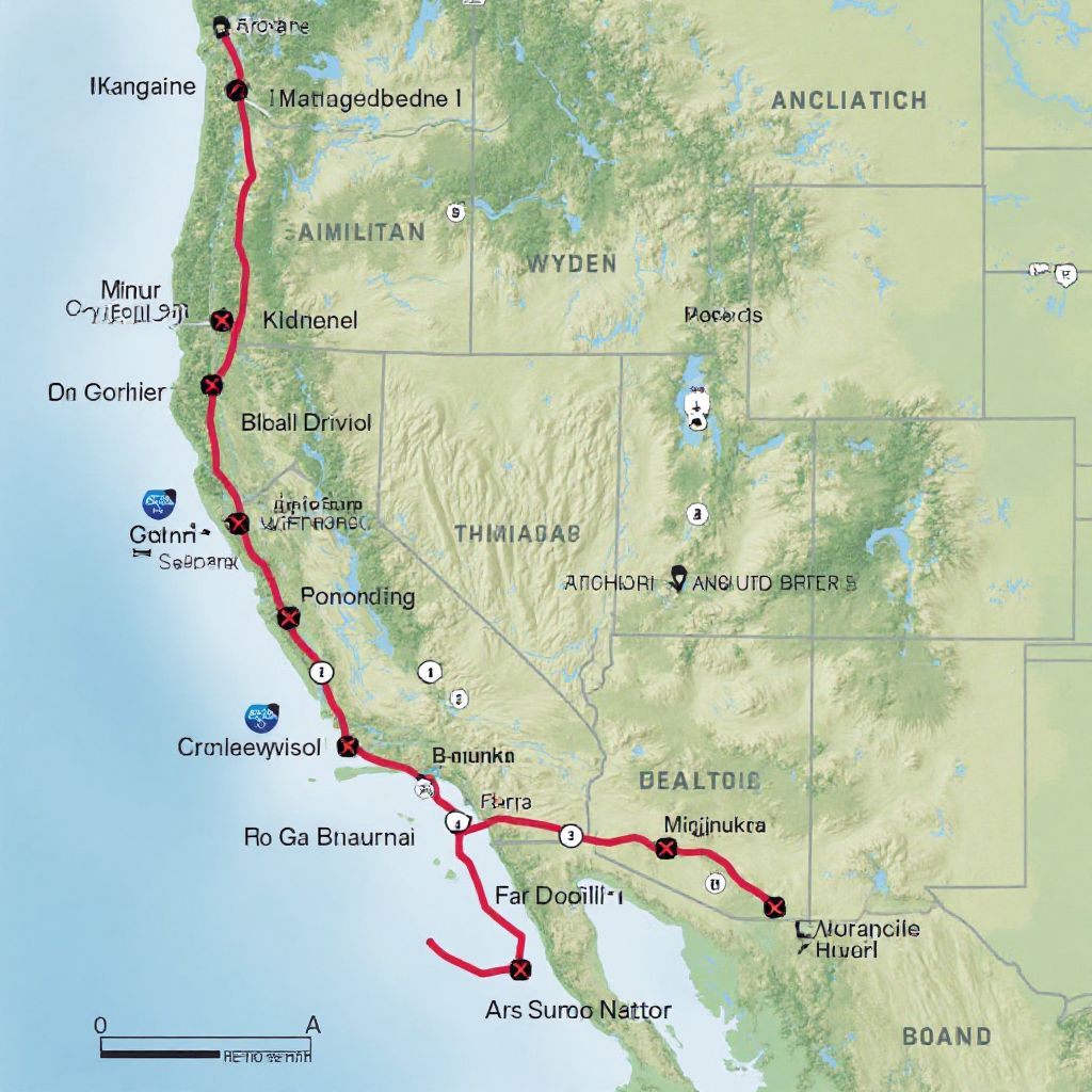Mapa detallado de la Ruta 40